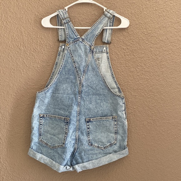 H&M Jean Overall Shorts, Size S - Picture 2 of 9